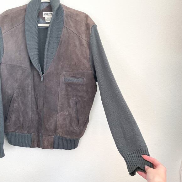 VINTAGE ERIC RHODES Suede Sweater Jacket - Picture 10 of 12